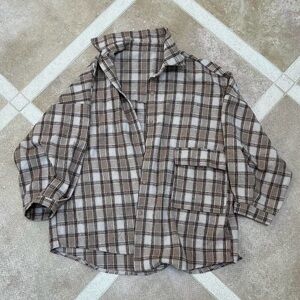 Plaid Button-Up Shirt